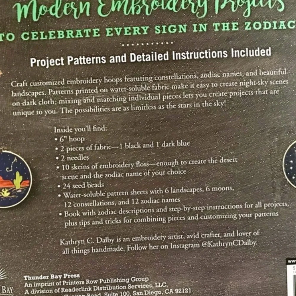 NEW Star Signs Embroidery Kit Set Astrology Gift Holiday NIB Crafting Crochet
